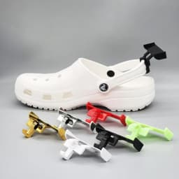 2pcs/lot spoiler wing for shoe buckles sandals charms fluorescence Cave Slipper tail decoration accessories kids adults gift