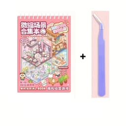 45Pcs Cartoon Landscape Sticker Book DIY 3DMiniature Scene Collection 1.0 Stickers Gift for Kid Child kawaii stationery stickers