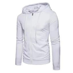 Men's Fashion Fleece Loose Casual Zipper Hoodie Suitable for Spring and Autumn Wear