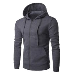 Men's Fashion Fleece Loose Casual Zipper Hoodie Suitable for Spring and Autumn Wear