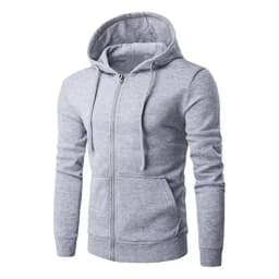 Men's Fashion Fleece Loose Casual Zipper Hoodie Suitable for Spring and Autumn Wear