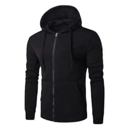 Men's Fashion Fleece Loose Casual Zipper Hoodie Suitable for Spring and Autumn Wear