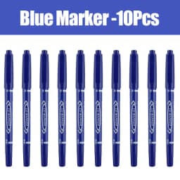 10Pcs Double Tip Permanent Markers Pens Waterproof Oily Fine Tip Black Painting Marker Graffiti Marking Pens School Supplies