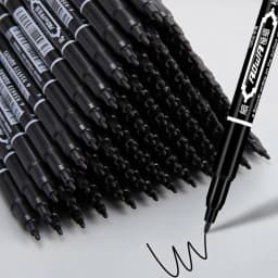 10Pcs Double Tip Permanent Markers Pens Waterproof Oily Fine Tip Black Painting Marker Graffiti Marking Pens School Supplies
