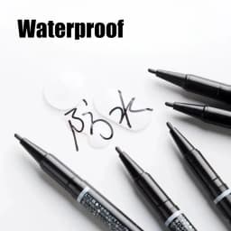 10Pcs Double Tip Permanent Markers Pens Waterproof Oily Fine Tip Black Painting Marker Graffiti Marking Pens School Supplies