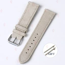 18mm 19mm 20mm 22mm Vintage Suede Cowhide Watch Strap Handmade Watch Band Gray Brown Green Quick Release Bracelet for Men Women