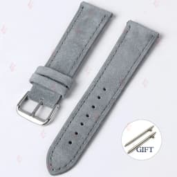 18mm 19mm 20mm 22mm Vintage Suede Cowhide Watch Strap Handmade Watch Band Gray Brown Green Quick Release Bracelet for Men Women