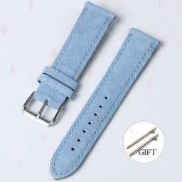 18mm 19mm 20mm 22mm Vintage Suede Cowhide Watch Strap Handmade Watch Band Gray Brown Green Quick Release Bracelet for Men Women