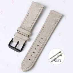 18mm 19mm 20mm 22mm Vintage Suede Cowhide Watch Strap Handmade Watch Band Gray Brown Green Quick Release Bracelet for Men Women