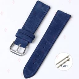 18mm 19mm 20mm 22mm Vintage Suede Cowhide Watch Strap Handmade Watch Band Gray Brown Green Quick Release Bracelet for Men Women