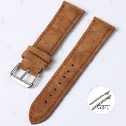 18mm 19mm 20mm 22mm Vintage Suede Cowhide Watch Strap Handmade Watch Band Gray Brown Green Quick Release Bracelet for Men Women