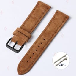 18mm 19mm 20mm 22mm Vintage Suede Cowhide Watch Strap Handmade Watch Band Gray Brown Green Quick Release Bracelet for Men Women