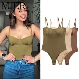 MUJER 2025 Women's Bodysuit Sexy Corset Bodys for Women Satin Backless Bodysuit Women One Pieces Jumpsuits for Women Lingerie