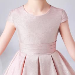 DIDEYTTAAL Customized Pink Shining Satin Flower Girl DressShort Wedding Birthday Party Gown Girls Princess Formal Pageant Bowtie