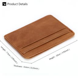 New Arrival Genuine Leather Mini Wallet Man Slim Credit Card Holder Men's Small Purse ID Card Case 4 Slots For Women Coin Pocket