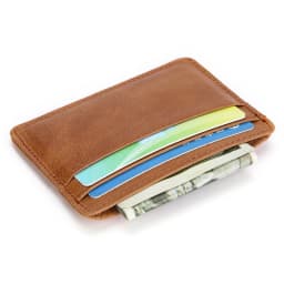 New Arrival Genuine Leather Mini Wallet Man Slim Credit Card Holder Men's Small Purse ID Card Case 4 Slots For Women Coin Pocket