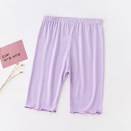 Summer Girls Pants Leggings Modal Cotton Bottoms Knee Medium-length Pants Solid Color Ruffles Legging for Kids Clothes 3-10 Year