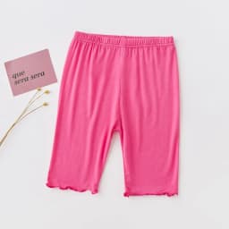 Summer Girls Pants Leggings Modal Cotton Bottoms Knee Medium-length Pants Solid Color Ruffles Legging for Kids Clothes 3-10 Year