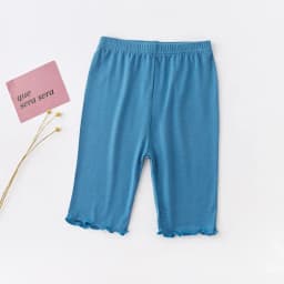 Summer Girls Pants Leggings Modal Cotton Bottoms Knee Medium-length Pants Solid Color Ruffles Legging for Kids Clothes 3-10 Year
