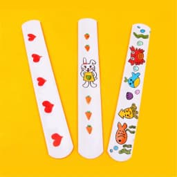 12 Pcs DIY Blank Slap Bracelets Party Favors Easter Gifts for Kids Art Craft Kindergarten