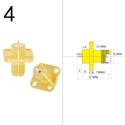 1PC SMA Male/ Female RF Coax Connector Panel Mount Flange Chassis Solder Post Wire Terminal Adapter Goldplated Wholesale Price