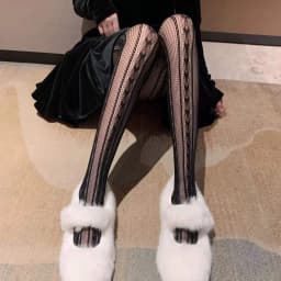 Sexy Women Sheer Pantyhose Tights Seamless Fishnet Nylon Polka Dot Print Black Tight Fish Net Body Stockings Female Hosiery