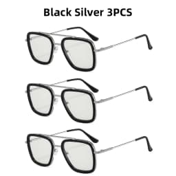 Square Photochromic Glasses Men Anti Blue Light Blocking Eyeglasses Computer Ray Retro Unisex Tony Stark Goggles