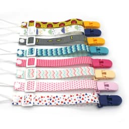 Fixed Button Baby Pacifier Clips Chains Ribbon Dummy Soother Holder Chains Anti-drop Buckle Strap for Pacifier Baby Feeding Gift