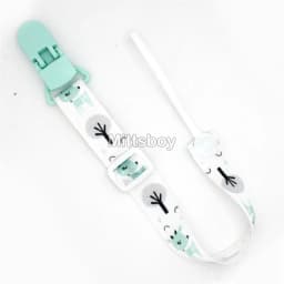 Fixed Button Baby Pacifier Clips Chains Ribbon Dummy Soother Holder Chains Anti-drop Buckle Strap for Pacifier Baby Feeding Gift