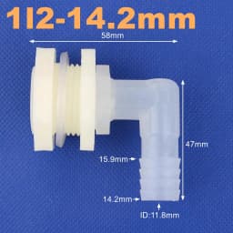 1 Set ABS 1/2 Inch To 6.4~20mm Elbow Water Tank Connector Aquarium Garden Irrigation Hose Joint Water Pipe 90 Degree Adapter