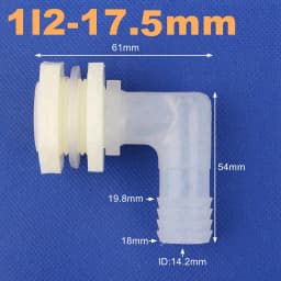 1 Set ABS 1/2 Inch To 6.4~20mm Elbow Water Tank Connector Aquarium Garden Irrigation Hose Joint Water Pipe 90 Degree Adapter