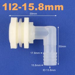 1 Set ABS 1/2 Inch To 6.4~20mm Elbow Water Tank Connector Aquarium Garden Irrigation Hose Joint Water Pipe 90 Degree Adapter