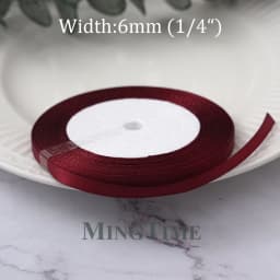 Burgundy Satin Ribbon 25yards 6mm 10mm 15mm 25mm 38mm 50mm Sash Gift Bow Handmade DIY Craft Wedding Party Supply Decoration