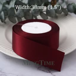 Burgundy Satin Ribbon 25yards 6mm 10mm 15mm 25mm 38mm 50mm Sash Gift Bow Handmade DIY Craft Wedding Party Supply Decoration