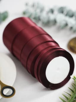 Burgundy Satin Ribbon 25yards 6mm 10mm 15mm 25mm 38mm 50mm Sash Gift Bow Handmade DIY Craft Wedding Party Supply Decoration