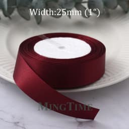 Burgundy Satin Ribbon 25yards 6mm 10mm 15mm 25mm 38mm 50mm Sash Gift Bow Handmade DIY Craft Wedding Party Supply Decoration