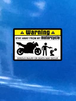 Dont Touch Warning Mark Unique Decal Car Sticker Decals for Motorbike Motorcycle 8cmx5.3cm