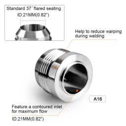 1PCS AN6 AN8 AN10 AN12 AN16 AN20 Male Billet Stainless Steel Straight Male Weld Fitting Adapter Weld Bung Nitrous Hose Fitting
