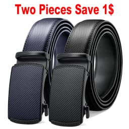 DOOPAI Mens Leather Belt Automatic Genuine Leather Belts Leisure Fashion Ratchet Belts for Men Pants Waistband Ремень