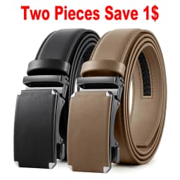 DOOPAI Mens Leather Belt Automatic Genuine Leather Belts Leisure Fashion Ratchet Belts for Men Pants Waistband Ремень