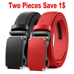 DOOPAI Mens Leather Belt Automatic Genuine Leather Belts Leisure Fashion Ratchet Belts for Men Pants Waistband Ремень