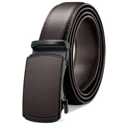DOOPAI Mens Leather Belt Automatic Genuine Leather Belts Leisure Fashion Ratchet Belts for Men Pants Waistband Ремень