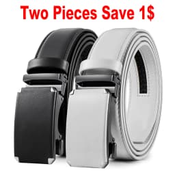 DOOPAI Mens Leather Belt Automatic Genuine Leather Belts Leisure Fashion Ratchet Belts for Men Pants Waistband Ремень