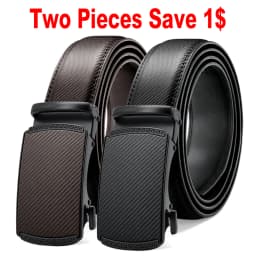 DOOPAI Mens Leather Belt Automatic Genuine Leather Belts Leisure Fashion Ratchet Belts for Men Pants Waistband Ремень