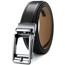 DOOPAI Mens Leather Belt Automatic Genuine Leather Belts Leisure Fashion Ratchet Belts for Men Pants Waistband Ремень