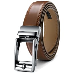 DOOPAI Mens Leather Belt Automatic Genuine Leather Belts Leisure Fashion Ratchet Belts for Men Pants Waistband Ремень