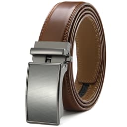 DOOPAI Mens Leather Belt Automatic Genuine Leather Belts Leisure Fashion Ratchet Belts for Men Pants Waistband Ремень