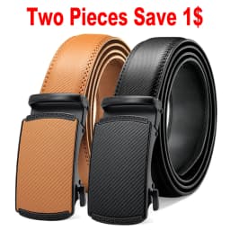 DOOPAI Mens Leather Belt Automatic Genuine Leather Belts Leisure Fashion Ratchet Belts for Men Pants Waistband Ремень