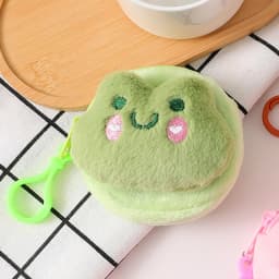 Frog Wallet Anime Cartoon Wallet Coin Purse Manga Flannel Wallet Cute Purse Coin Holder