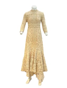Light Mature Blue Lace Dress Irregular Dress High Low Fit Long Dress Fashion